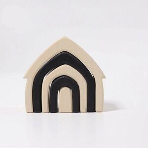 Grimm’s Wooden Stacking Arch Toy House - New